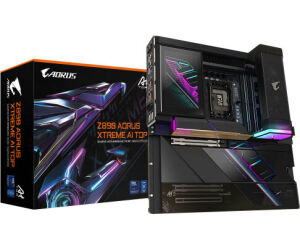 GIGABYTE Z890 AORUS XTREME AI TOP Placa Base - Compatible con CPUs Intel Core Ultra (Serie 2), VRM de 22+1+2 fases, hasta 9500MHz DDR5 (OC), PCIe 5.0 M.2, Wi-Fi 7, Thunderbolt 5