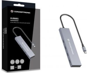 Hub usb tipo c conceptronic hubbies14g 4 x usb tipo c