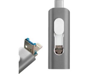 Pendrive 64gb 3 En 1 Cool Gris