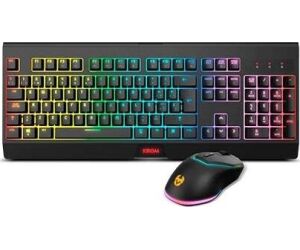 Krom KABALA teclado RatÃ³n incluido RF inalÃ¡mbrico QWERTY EspaÃ±ol Negro