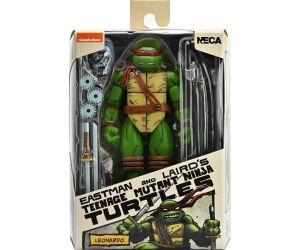 Figura neca teenage mutant ninja turtles mirage comics leonardo scale action 18cm