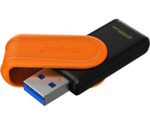 Kingston Technology DataTraveler 256GB Portable USB 3.2 Gen 1 Exodia S (Black/Orange)