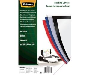 Portadas de Polipropileno Fellowes 5476603/ A4/ 300 Micras/ 100 unidades/ Negras
