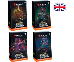 Juego de cartas magic the gathering outlaws of thunder junction mazos de commander caja inglés 1 unidad aleatoria
