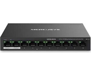 Mercusys MS110P switch Gestionado Fast Ethernet (10/100) EnergÃ­a sobre Ethernet (PoE) Negro