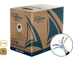 Bobina de Cable RJ45 FTP Phasak PHR 671 Cat.6/ 100m