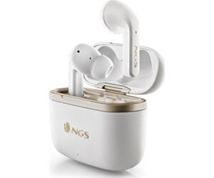 Auriculares Bluetooth NGS Ártica Trophy con estuche de carga/ Autonomía 5h/ Blancos