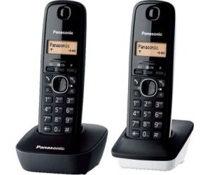Teléfono Inalámbrico Panasonic KX-TG1612SP1/ Pack DUO/ Negro