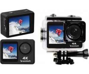 Cámara Digital Deportiva Sunstech Adventure 4K/ 16MP/ Ángulo de visión 170º/ Negra