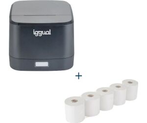 iggual Kit impresora térmica TP EASY 58 + 5 rollos