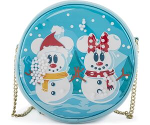 Bolso loungefly disney minnie y mickey muñecos de nieve