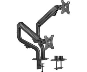 Soporte de Mesa para 2 Monitores Aisens DT32TSR-141/ Giratorio/ Inclinable/ hasta 8kg