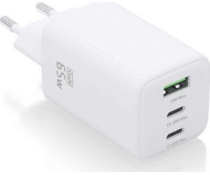 Cargador Aisens Gan 65w 2xusb-c Pd3.0 Qc4.0 1xusb-a Qc3.0 Blanco