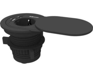 Toma Enchufe Empotrable 1 Toma de Corriente/ 1 USB Tipo-C/ 1 USB/ Negro