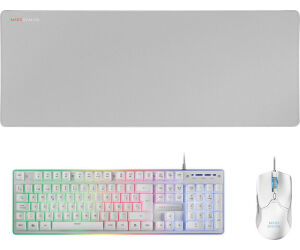 Kit Combo Pack 3en1 Rgb Mcpwx Blanco Mars Gaming