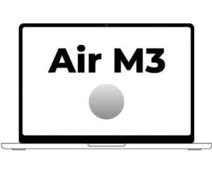 Apple Macbook Air 15" / M3 8-Core CPU/ 8Gb/ 256Gb SSD/ 10-Core GPU/ Plata