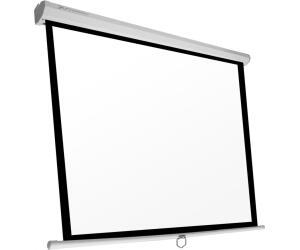 Pantalla manual videoproyector pared y techo phoenix 80´´ 1.4m x 1.4m ratio 1:1 - 16:9 - 4:3 posicion ajustable  - carcasa blanca - tela super resistente