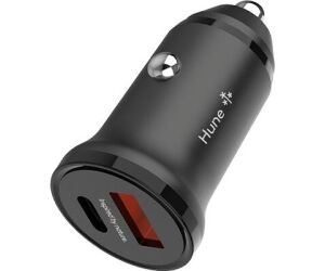 Cargador Hune Eco Dual Coche 20w Negro Nieve