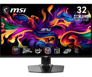 MSI MPG 321URX QD-OLED pantalla para PC 80 cm (31.5") 3840 x 2160 Pixeles 4K Ultra HD QDOLED Negro