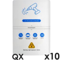 Laminas de fijacion qcharx hidrogel hd qx hibrida mediante ultravioleta uv pack 10 ud para qx1 lite