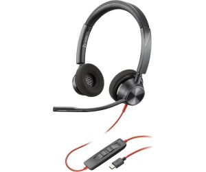 Auriculares poly blackwire 3320 stereo negro