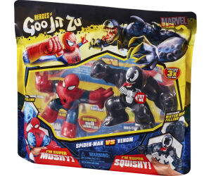 Pack de 2 figuras bandai goo jit zu marvel héroes spiderman vs venom