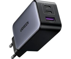 Cargador Ugreen Triple 65w Usb-a + Usb-c Black