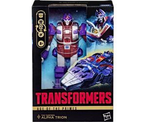 Figura hasbro transformers age of the primes deluxe class alpha trion 17.5cm