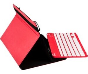Funda universal gripcase silver ht para tablet 9 - 10 pulgadas + teclado bluetooth rojo