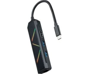 Hub nanocable 5 en 1 usb tipo c - usb - hdmi - rj45