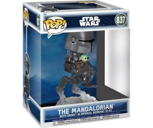Funko pop star wars rides deluxe the mandalorian with grogu in imperial remnant at - rt