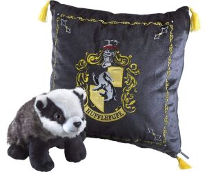 Peluche pack the noble collection harry potter tejon mascota hufflepuff + cojin hufflepuff