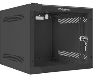 Armario Lanberg Mural Rack 10" 4u/280x310 Flat Pack Negro Puerta Cristal