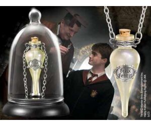 Réplica the noble collection harry potter collar en cristal con cadena poción suerte líquida