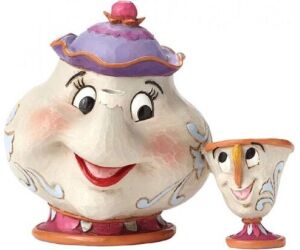 Figura enesco disney la bella y la bestia mrs potts & chip