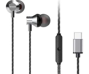 Auriculares Intrauditivos Aiwa ESTM-50USB-C/SL/ con Micrófono/ USB Tipo-C/ Plateados