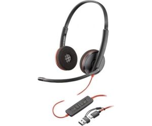 Auriculares poly blackwire 3220 estéreo usb - c negro + adaptador usb - c - a auriculares poly blackwire 3220 estéreo usb - c + adaptador usb - c - a(bulk)