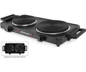 Cocina Eléctrica Orbegozo PE2855/ 2 placas 155 y 185mm/ 1000W - 1500W