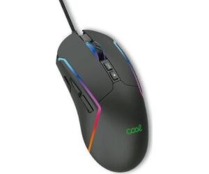 Raton Usb Gaming Rgb Cool Strip Black
