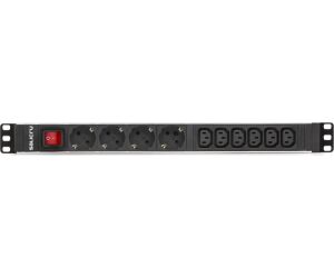 Regleta salicru para rack 19 pulgadas sps pdu 4 tomas schuko 6 tomas iec interruptor
