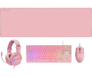 Pack Gaming Mars Gaming MCP-RGB3P/ Teclado RGB + Ratón Óptico + Alfombrilla XXL + Auriculares