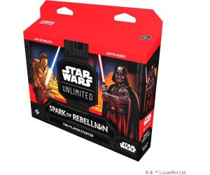 Juego de cartas star wars unlimited spark of rebellion paquete 2 jugadores de inicio (ingles)