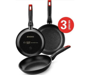 Pack 3 Sarténes Monix Hermanos Torres M240000/ Ø18cm/ Ø22cm/ Ø26cm/ Aluminio forjado/ Apta para Inducción