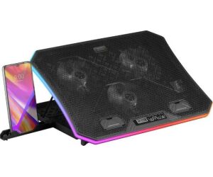 Soporte Refrigerante Mars Gaming MNBC6 para Portátiles hasta 19"/ Iluminación LED