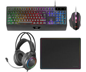Kit Combo Pack 4en1 Rgb Mcp124 Pro Negro Mars Gaming