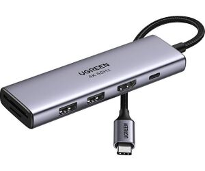 Hub Ugreen 6en1 Usb-c A Hdmi+2xusb-a+sd/tf+pd