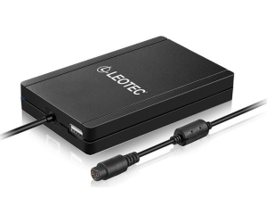 Cargador portatil automatico universal leotec 90w slim hub usb negro