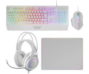 Kit Combo Pack 4en1 Rgb Mcp124 Pro Blanco Mars Gaming