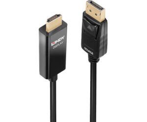 Lindy 40926 adaptador de cable de vídeo 2 m DisplayPort HDMI tipo A (Estándar) Negro