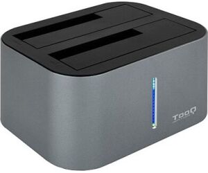 Tooq TQDS-805G Dock Station Doble Bahía HDD Gris